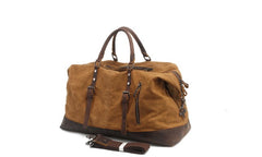 Mens Waxed Large Canvas Weekender Bag Canvas Travel Bag Canvas Overnight Bag for Men - iwalletsmen