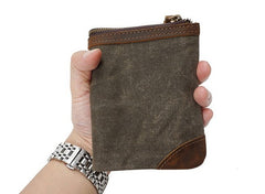 Mens Canvas Small Wallet for men Bifold Cool Men billfold Small Wallet - iwalletsmen