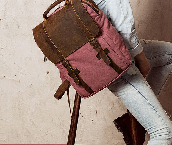 Cool Mens Waxed Large Canvas Backpack Travel Canvas Backpack for Men –  iwalletsmen