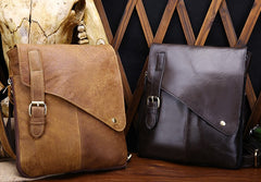 Cool Leather Mens Small Side Bag Messenger Bag Shoulder Bag for Men - iwalletsmen