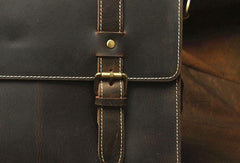 Vintage Leather Messenger Bag Briefcase Handbag Cool Shoulder Bag For Men - iwalletsmen