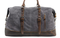 Mens Waxed Large Canvas Weekender Bag Canvas Travel Bag Canvas Overnight Bag for Men - iwalletsmen