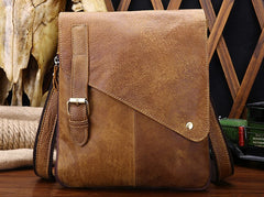 Cool Leather Mens Small Side Bag Messenger Bag Shoulder Bag for Men - iwalletsmen