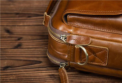 Leather Mens Briefcase Messenger Bag Business Handbag Shoulder Bags for Men - iwalletsmen