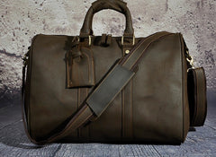 Leather Mens Weekender Bags Travel Bag Duffle Bag Shoulder Bags for Men - iwalletsmen