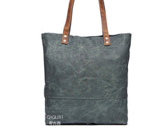 Mens Waxed Canvas Tote Bag Canvas Shopper Bags Canvas Shoulder Bags for Men - iwalletsmen