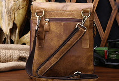 Cool Leather Mens Small Side Bag Messenger Bag Shoulder Bag for Men - iwalletsmen