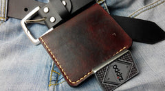 Vintage Leather Mens Bifold Small Wallet Leather Small Wallets for Men - iwalletsmen