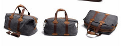 Mens Waxed Canvas Weekender Bag Canvas Travel Bag Shoulder Bag for Men - iwalletsmen