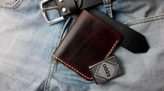 Vintage Leather Mens Bifold Small Wallet Leather Small Wallets for Men - iwalletsmen