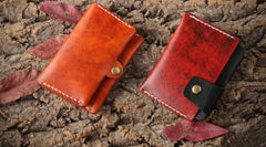 Handmade Leather Mens Cool Slim Leather Wallet Men Small Wallets Card Holders for Men - iwalletsmen