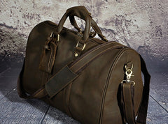 Leather Mens Weekender Bags Travel Bag Duffle Bag Shoulder Bags for Men - iwalletsmen