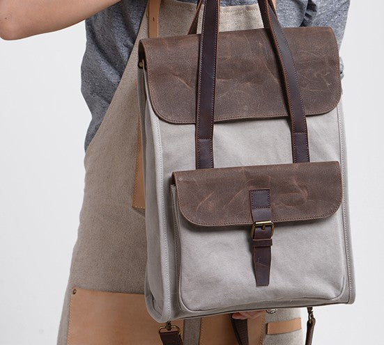 Cool Canvas Gray Mens Handbag Canvas Backpack Canvas Travel Bag for Me ...