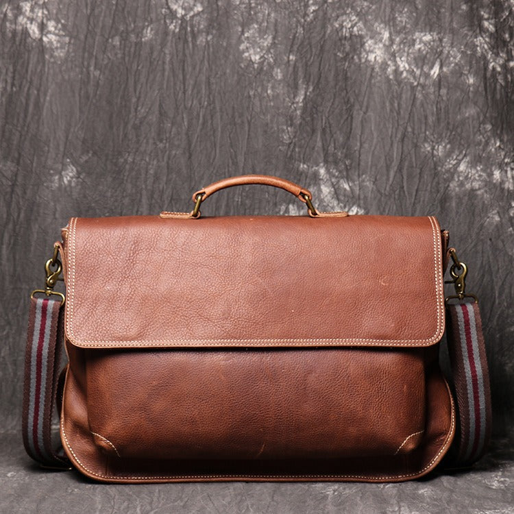 Leather best sale work satchel