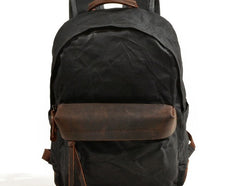 Waxed Canvas Leather Mens Camera Backpack Canvas Travel Backpack Canvas Camera Backpack for Men - iwalletsmen