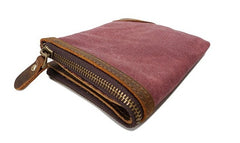 Mens Canvas Small Wallet for men Bifold Cool Men billfold Small Wallet - iwalletsmen