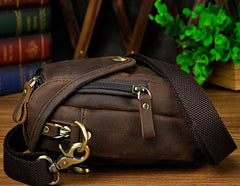 Leather Cell Phone Holster Belt Pouches for Men Waist Bag BELT BAG Shoulder Bag For Men - iwalletsmen