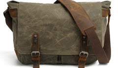 Mens Waxed Canvas Camera Messenger Bag Side Bag Camera Shoulder Bag for Men - iwalletsmen