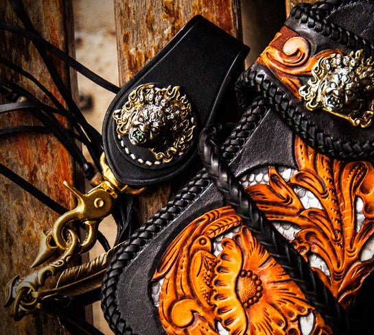 Flaquito Leather — Custom Hand Tooled Leather Long Wallet. Your  image/design or idea. Chain Wallet. Biker Wallet. Roper