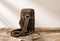 Cool Leather Mens Sling Bag Sling Shoulder Bags Sling Backpack for men - iwalletsmen