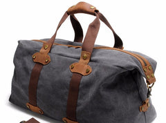 Mens Waxed Canvas Weekender Bag Canvas Travel Bag Shoulder Bag for Men - iwalletsmen