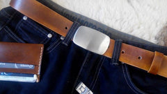 Handmade Vintage Brown Leather Mens Belt Leather Belt for Men - iwalletsmen