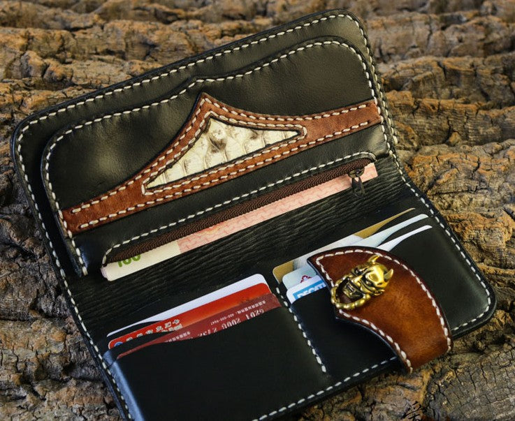 The Trooper Handmade Leather Badge Wallet — ADK Leatherworks