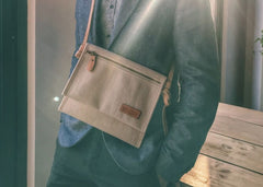 Mens Canvas Slim Cool Messenger Bag Side Bag Canvas Shoulder Bag for Men - iwalletsmen