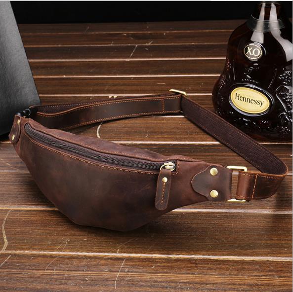 Genuine Leather Fanny Pack, Leather Fanny Pack Man, Waist Pouch Leather