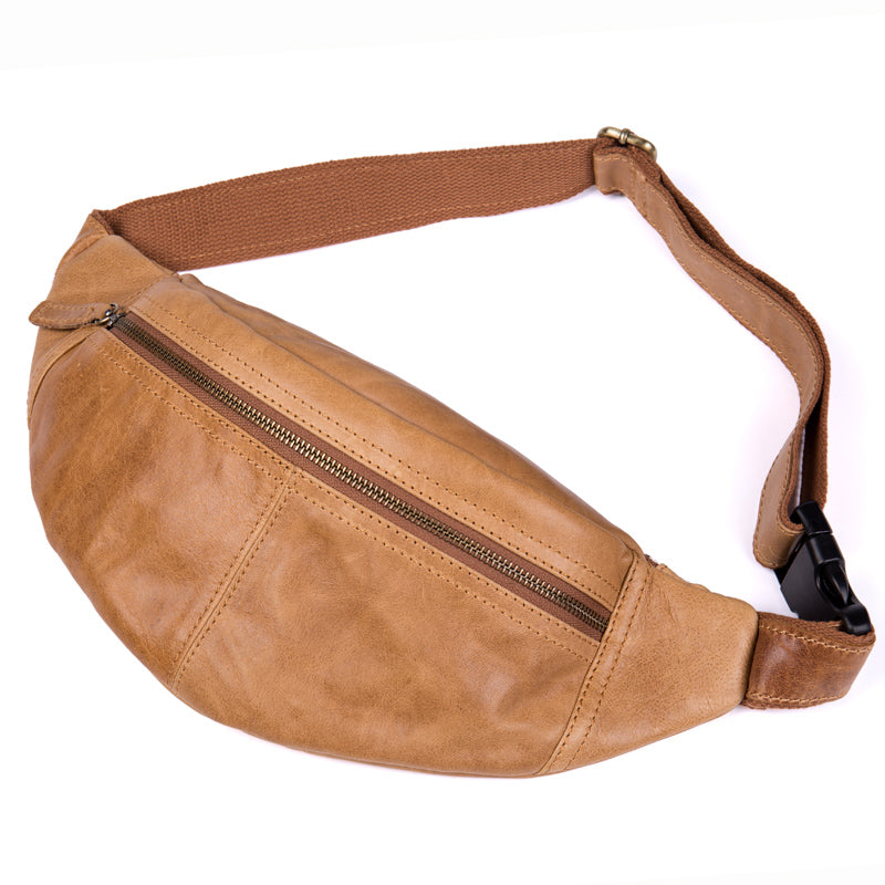 JJYY 1PC/2Pcs Multifunctional Men Leather Vintage Pack Waist Bag