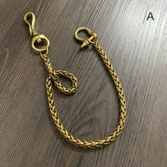 Badass Gold 18'' BIker Chain Wallet Pants Chain Jeans Chain Jean Chain Wallet Chain For Men - iwalletsmen