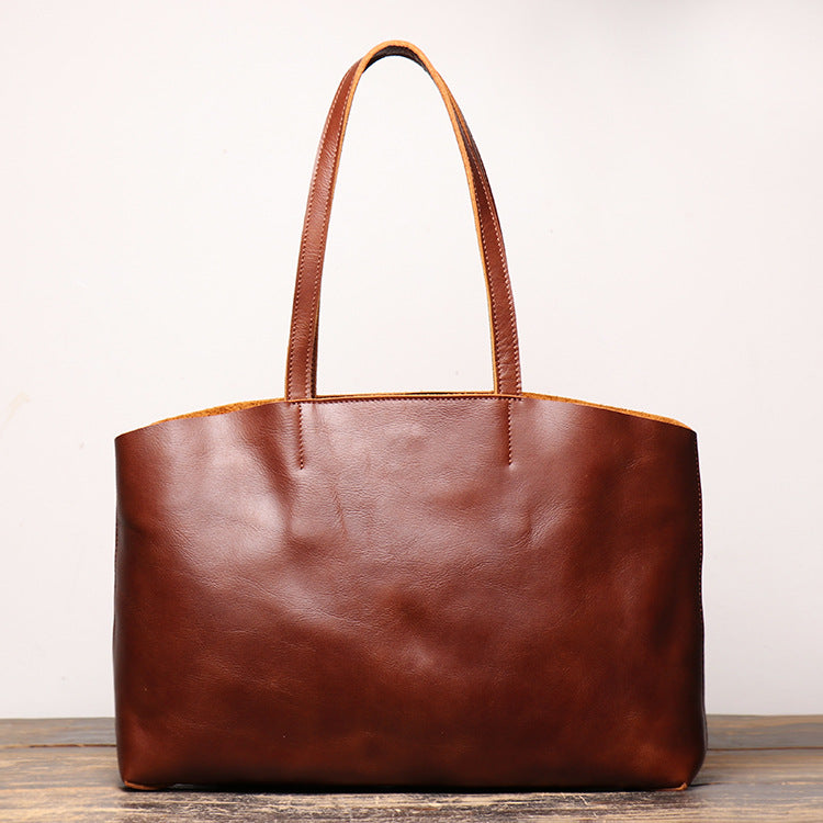 No. 9b Leather Tote in Vintage Brown