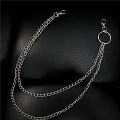 Badass Stainless Steel Mens Double Layer Pants Chain Long Wallet Chain For Men - iwalletsmen