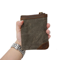 Mens Canvas Small Wallet for men Bifold Cool Men billfold Small Wallet - iwalletsmen