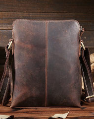 Cool Leather Mens Small Messenger Bags Vintage Shoulder Bags For Men - iwalletsmen