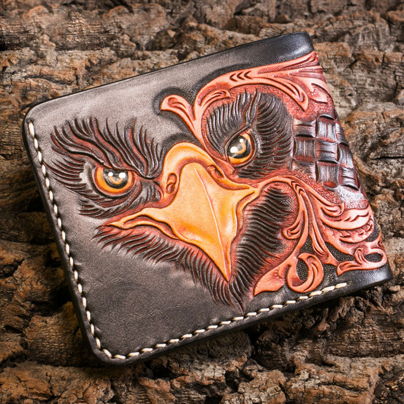 Real Cowhide Leather American Eagle Wallet