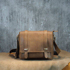 Cool Leather Mens Small Side Bag Small Shoulder Bag Messenger Bag for Men - iwalletsmen