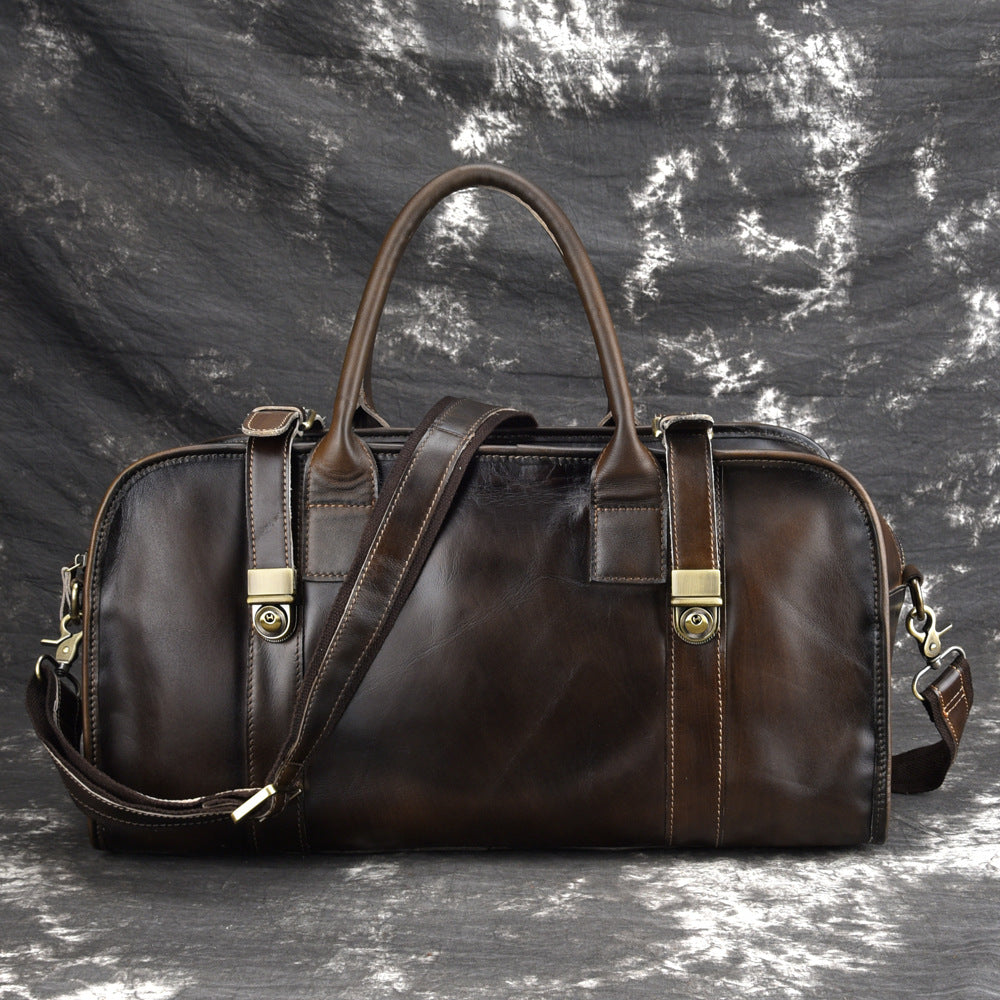 Casual Vintage Leather Men's Large Weekender Bag Travel Bag Overnight Bag For Men - iwalletsmen