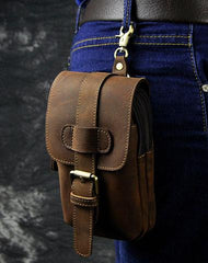 Vintage Leather Cigarette Cases Belt Pouches for Men Waist Bag BELT BAG For Men - iwalletsmen