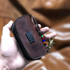 Handmade Brown Leather Mens Cool Key Wallets Car Key Change Coin Holder Car Key Case for Men - iwalletsmen