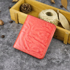 Vintage Leather Men's Bifold Small Wallet Front Pocket Wallet billfold Wallet For Men - iwalletsmen