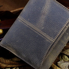 Handmade Leather Mens Cool Slim Leather Wallet Men billfold Wallets Bifold for Men