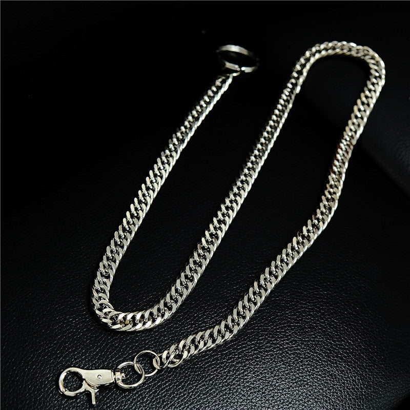 Badass Silver Mens Long STAINLESS STEEL Biker Wallet Chain Pants Chain –  iwalletsmen