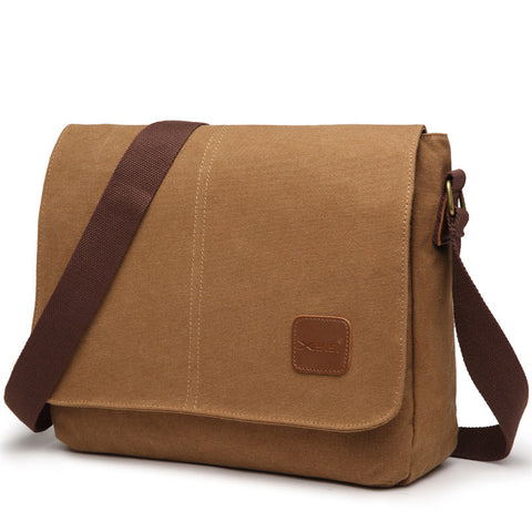 Cool Canvas Leather Mens Small Green Messenger Bag Vertical Side Bag S –  imessengerbags