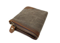 Mens Canvas Small Wallet for men Bifold Cool Men billfold Small Wallet - iwalletsmen