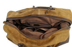 Mens Waxed Large Canvas Weekender Bag Canvas Travel Bag Canvas Overnight Bag for Men - iwalletsmen