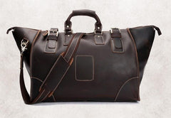 Vintage Leather Mens Large Weekender Bag Travel Bag Duffle Bag - iwalletsmen