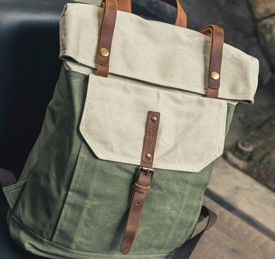 Cool Canvas Gray Travel Bag Mens Backpack Canvas Canvas School Bag for ...
