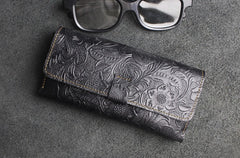 Handmade Floral Mens Womens Leather Glasses Case Glasses Box Glasses Holder Eyeglass Case