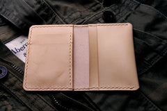 Brown Leather Mens Slim Front Pocket Bifold Small Wallets Card Wallet for Men - iwalletsmen